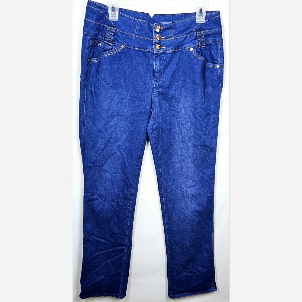 Size 15 Clash High-waist Blue Jeans